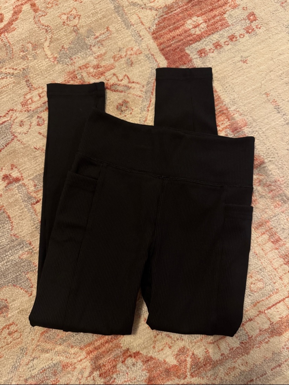 Crewcuts Black Ribbed Active Leggings